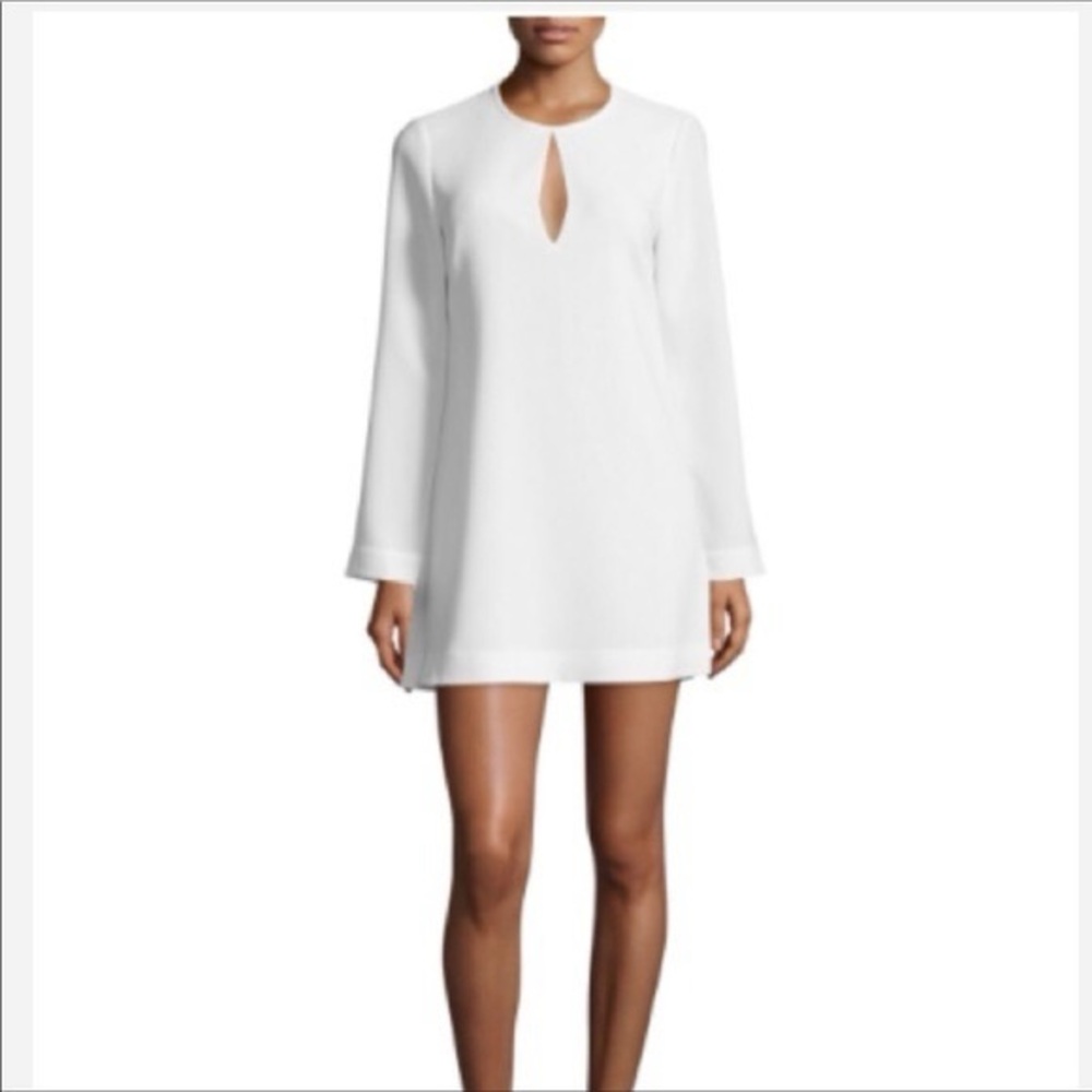 Elizabeth and James Brianna White‎ Long Sleeve Sheath Dress Ivory size 4
